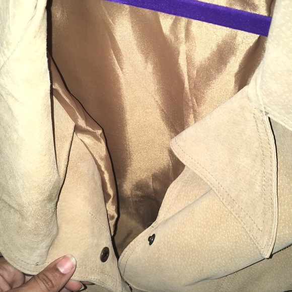Beige Jennifer J Suede Coat - Picture 6 of 6
